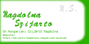 magdolna szijarto business card