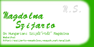 magdolna szijarto business card